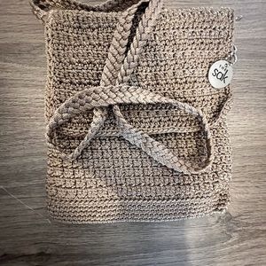 The SAK crochet crossbody beige bag NWOT
